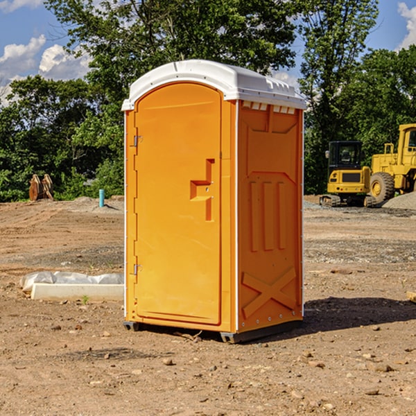 how often are the portable restrooms cleaned and serviced during a rental period in Strawn IL